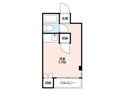 GREENS昭和(ワンルーム/2階)の間取り写真