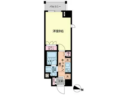 エスティメゾン赤羽(1K/4階)の間取り写真