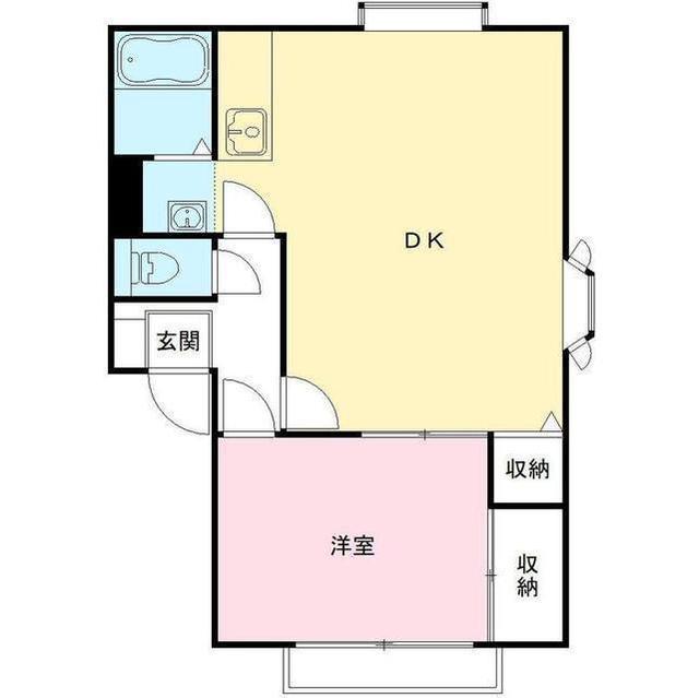 サンライフ古川(1LDK/2階)の間取り写真