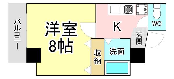 パークシャトー(1K/4階)の間取り写真