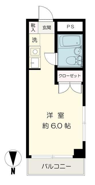 ナガヤ化学ビル(ワンルーム/7階)の間取り写真