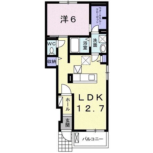 コンソラータ II(1LDK/1階)の間取り写真