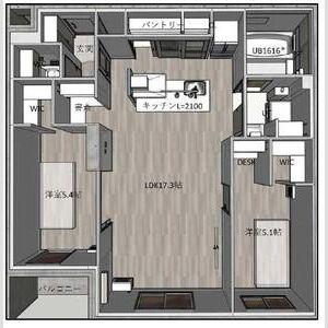 R-FINO千歳末広(2LDK/3階)の間取り写真