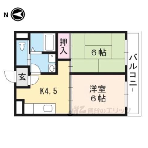 バローゼ7(2K/4階)の間取り写真