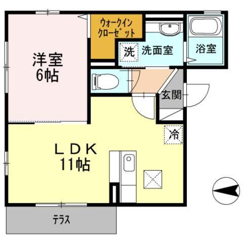 シャルム清澄白河(1LDK/2階)の間取り写真