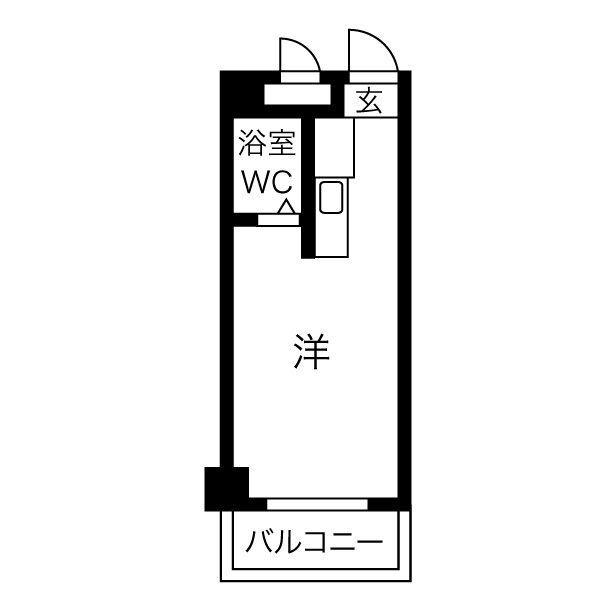 アーバンポイント守山(ワンルーム/5階)の間取り写真