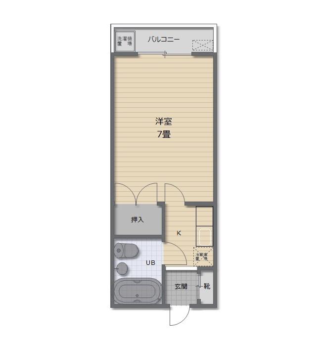 コーポグリーンガーデン(1K/2階)の間取り写真