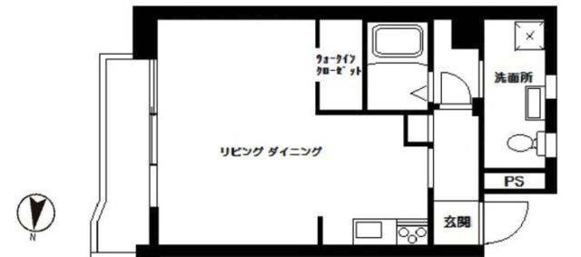 メゾン・ド・グリシーヌ(ワンルーム/4階)の間取り写真
