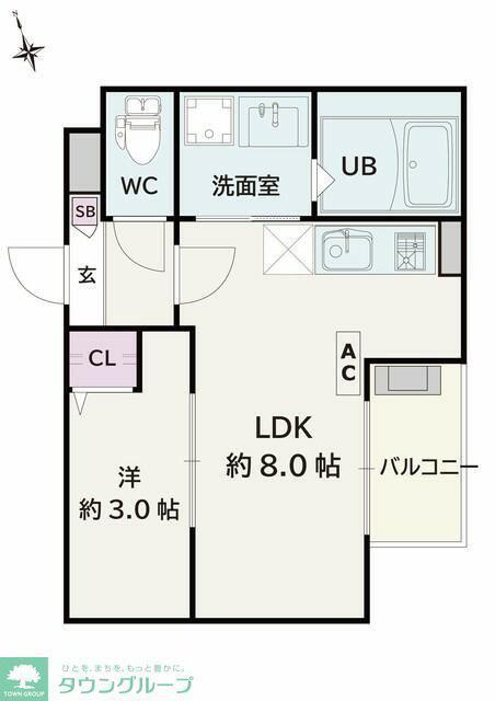 JACK KASUMIGASEKIHIGASHII(1LDK/3階)の間取り写真