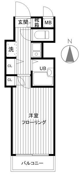 フェニックス新高円寺(1K/2階)の間取り写真
