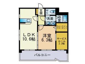 クラジューペール(1SLDK/3階)の間取り写真