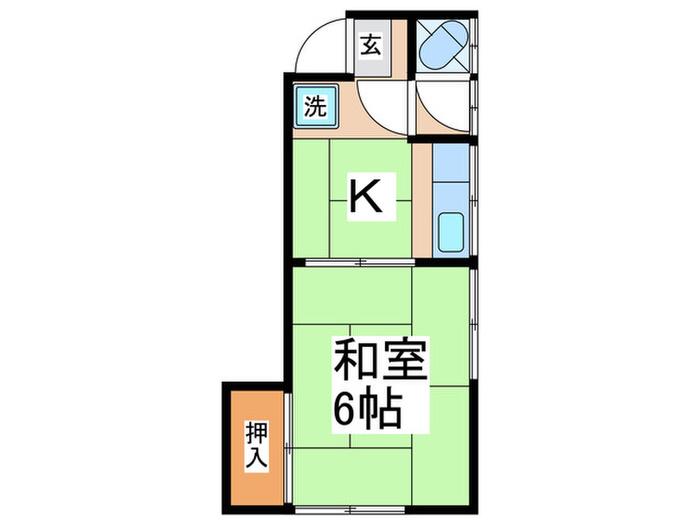 杉山荘(1K/1階)の間取り写真