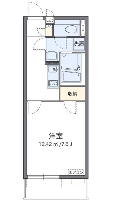 クレイノTATEISHI(1K/1階)の間取り写真