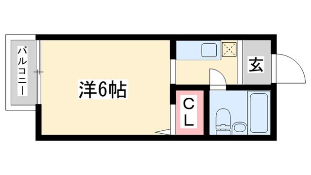 クレイドル青山II(ワンルーム/2階)の間取り写真