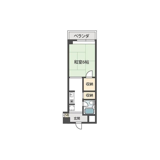 メゾン東大阪(1K/1階)の間取り写真