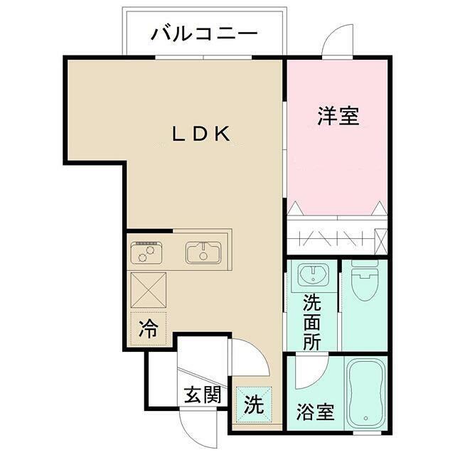ローダンセ田園調布(1LDK/1階)の間取り写真