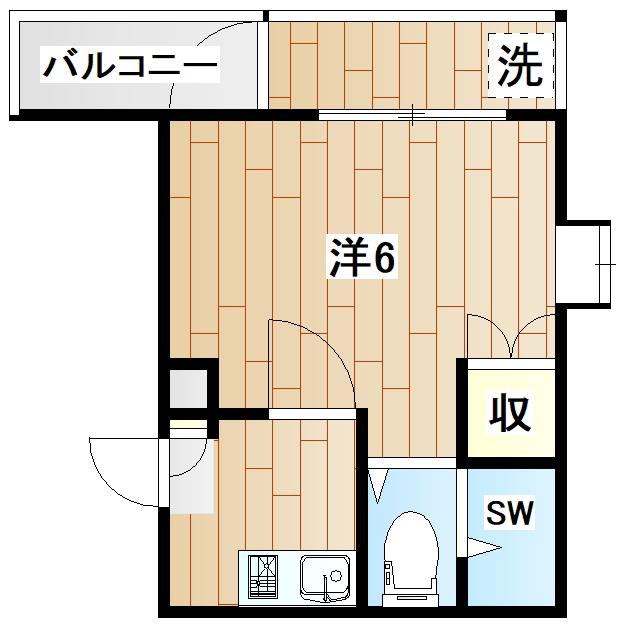 エスコートパレス江洋(1K/3階)の間取り写真