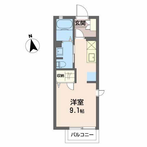 シャーメゾン06(ワンルーム/2階)の間取り写真
