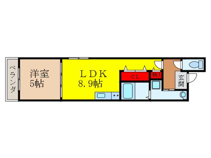 フジパレス池田南III番館(1LDK/3階)の間取り写真