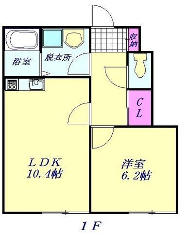 ベルグランド(1LDK/1階)の間取り写真