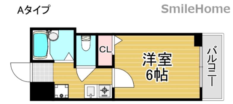 レスポワール御崎(1K/1階)の間取り写真