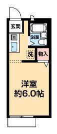 羽沢ヒルズ(ワンルーム/2階)の間取り写真