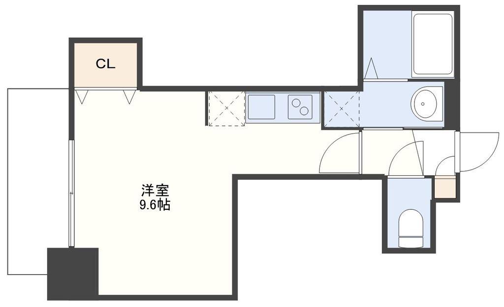 716浜口(ワンルーム/4階)の間取り写真