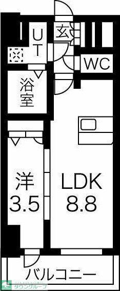 ファステート東別院シュプール(1LDK/11階)の間取り写真