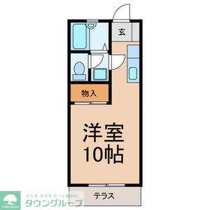 パークハイツ陣屋前(ワンルーム/1階)の間取り写真