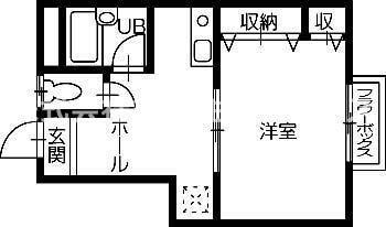 サンシャイン応神(1DK/1階)の間取り写真