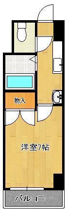 ビブレ江南(1K/3階)の間取り写真