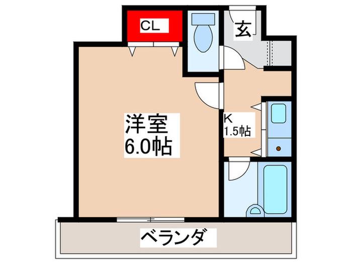 ジュネス絹田III号館(1K/4階)の間取り写真