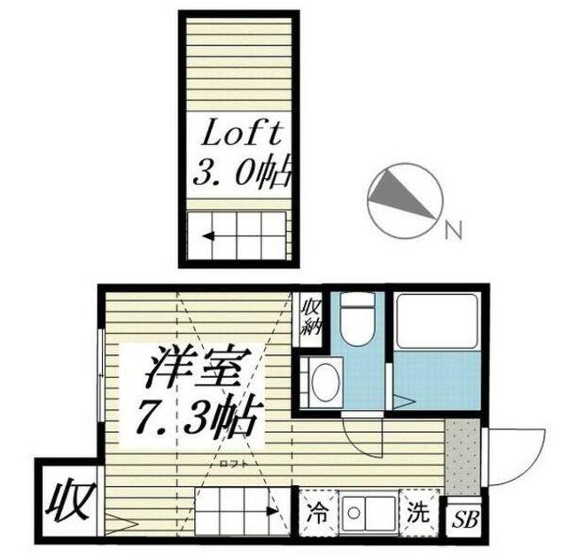 MDM URAYASU II(ワンルーム/2階)の間取り写真
