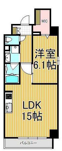 EPICHARIS本厚木(1LDK/8階)の間取り写真