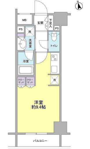 コンフォリア新宿御苑II(ワンルーム/3階)の間取り写真