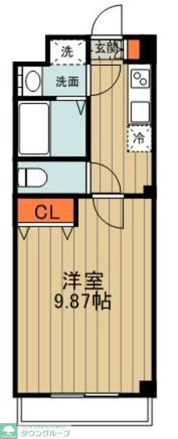 アエル新所沢(1K/3階)の間取り写真