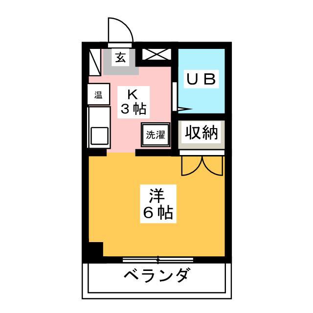 ドエルクラ(ワンルーム/3階)の間取り写真