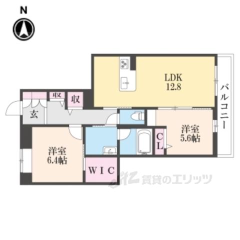 SHAMAIONSTELLARISAIA(2LDK/3階)の間取り写真