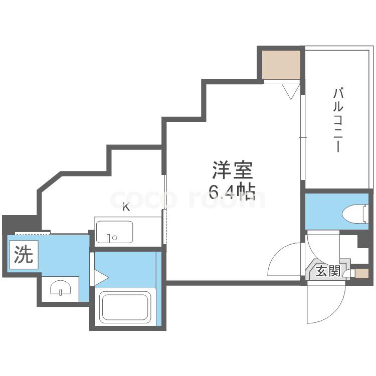 リアリーク姫島(1K/3階)の間取り写真