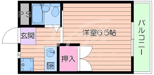 ナンノ第12号館(1K/2階)の間取り写真