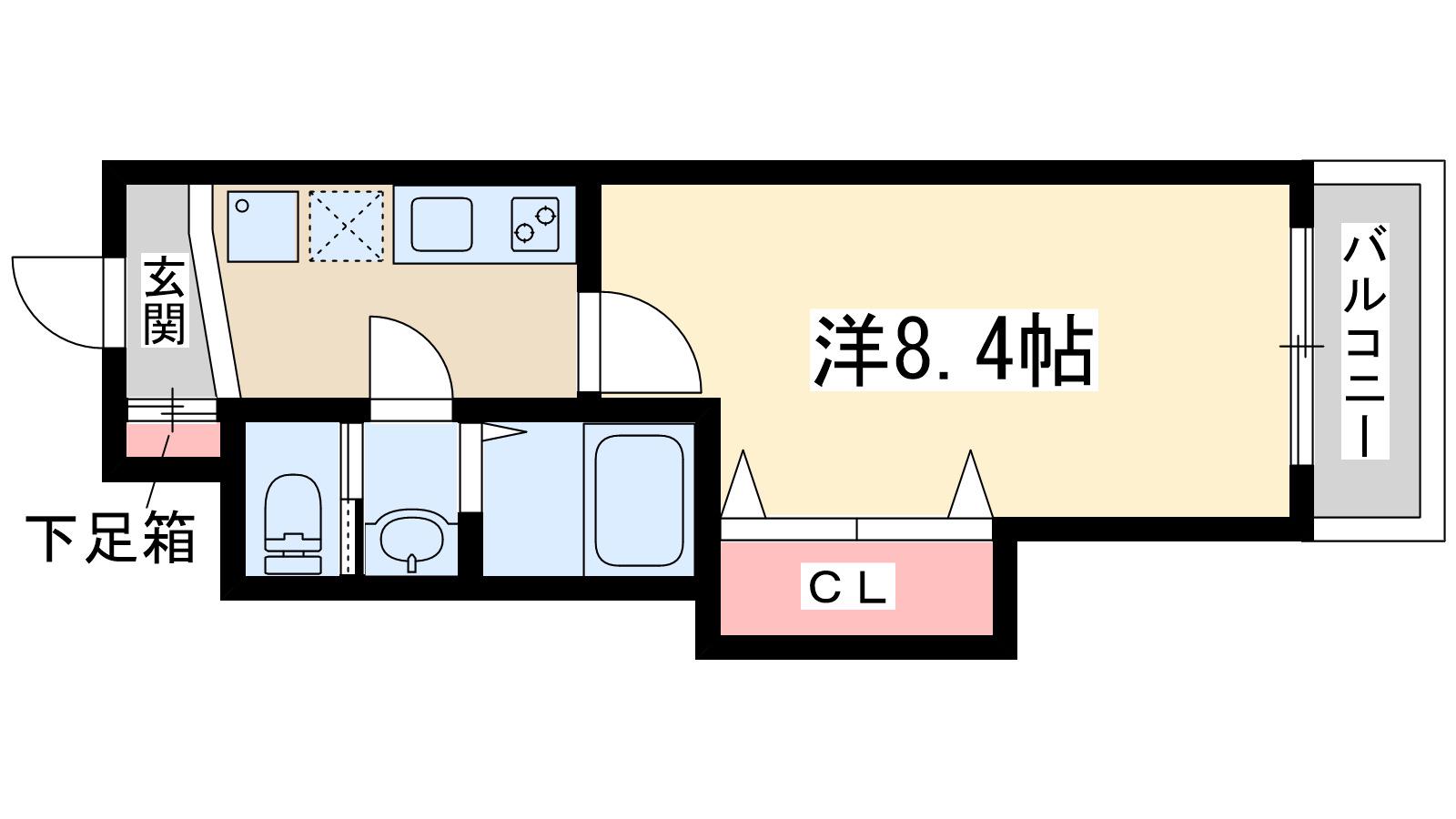 ラグゼ新大阪南(1K/10階)の間取り写真