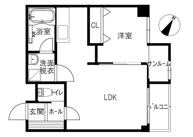 COSMO・ボニート(1LDK/3階)の間取り写真