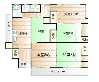 クレッシェンド泉ヶ丘(5LDK/3階)の間取り写真
