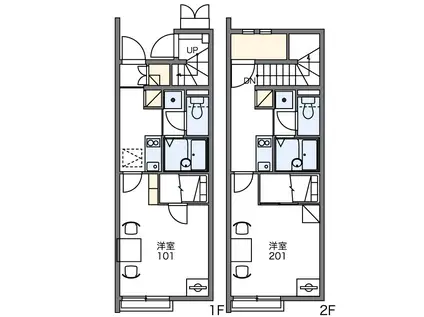 K南片江 II(1K/2階)の間取り写真