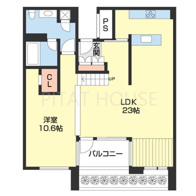 WAJIMA十番丁(1LDK/12階)の間取り写真