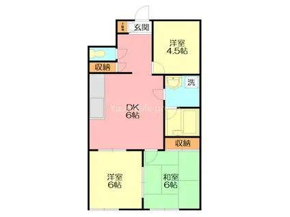 小泉ハイツ(3DK/2階)の間取り写真