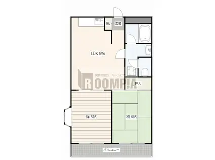 サンルミナス(2LDK/1階)の間取り写真