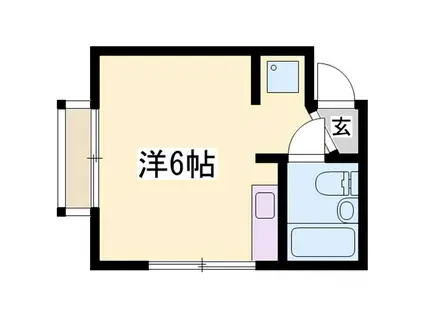ジョイス英賀保(ワンルーム/2階)の間取り写真