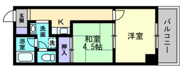 花園パークマンション(2K/5階)の間取り写真
