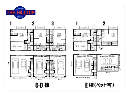 ガレージハウス THE HILLTOP(ワンルーム/1階)の間取り写真